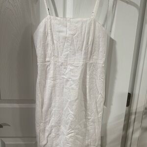 Japna White Embroidered Pineapple Slip Dress